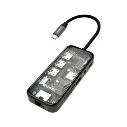 XPower HI10 10 In 1 92W PD Type-C Hub - Transparent Grey